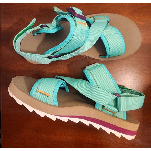 Merrell Shoes - Merrell Sz 9 Mint Alpine Strap Sandals j003564 Hiking Water Outdoor Shoes Womens